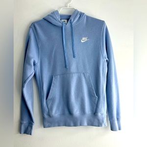 🔥Nike Hoodie baby blue Swoosh Sweater pullover hoodie Boys Size xs 🔥